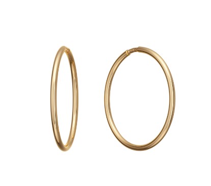 Серьги конго из красного золота